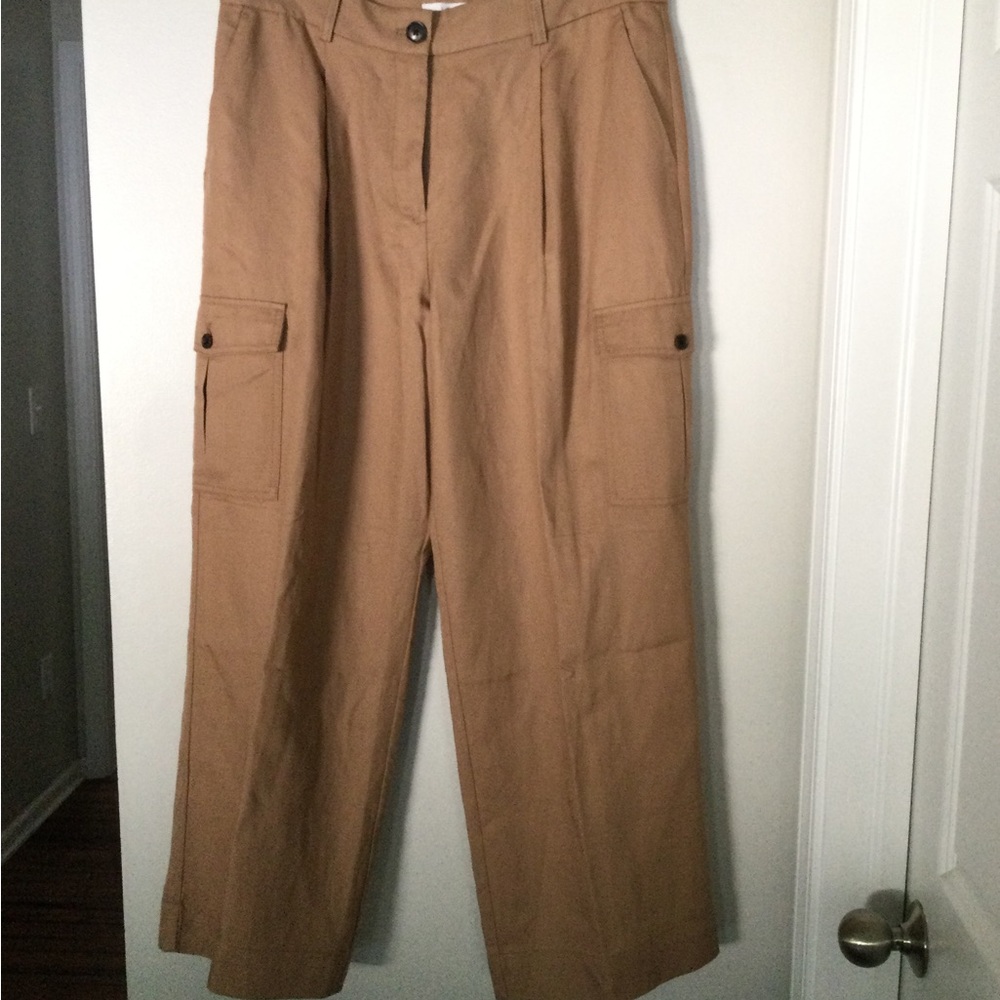 Womens Tan Loft Cargo Pants
